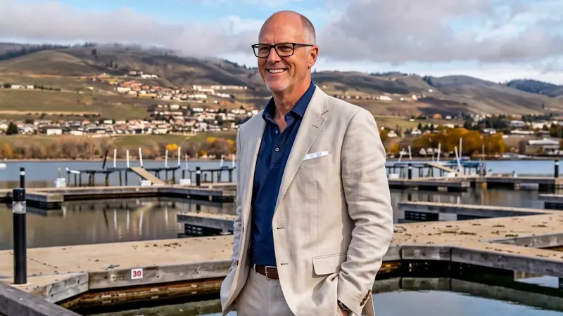 Sean Phillips, REALTOR, on the marina docks in Okanagan Landing